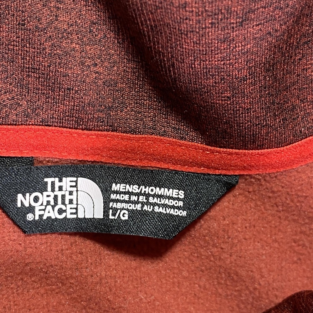 The North Face Sweater‎ Mens Large Red Half Zip Fleece Pullover Chest Pocket - Picture 3 of 8